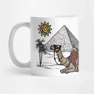 Camel and the pyramids Mug